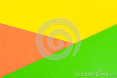 Yellow, green and orange color paper background Stock Photo