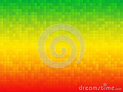 Yellow green red mosaic background Stock Photo