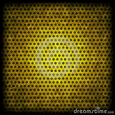 Yellow grunge background of circle pattern Stock Photo
