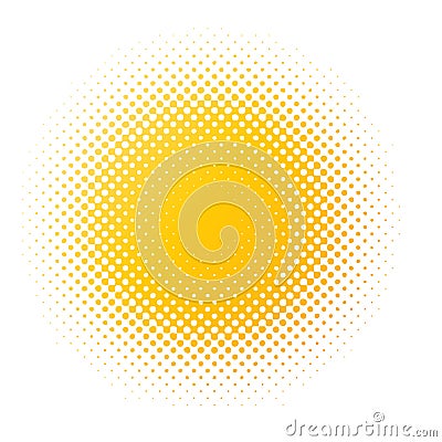 Yellow halftone blur Stock Photo