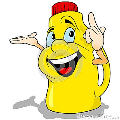 Yellow Happy Bottle Vector Illustration