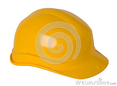 Yellow hard hat Stock Photo