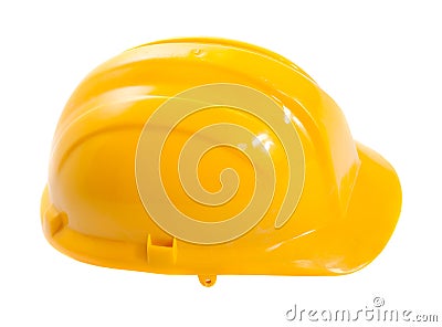 Yellow hard hat Stock Photo