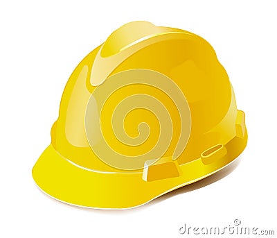 Yellow hard hat Vector Illustration