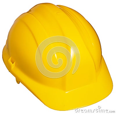 Yellow hard hat Stock Photo