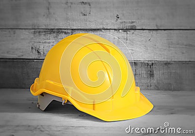 Yellow hardhat Stock Photo