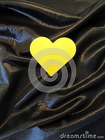 Yellow heart Stock Photo
