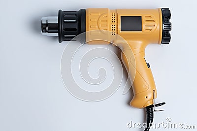 Yellow heat gun tool Stock Photo