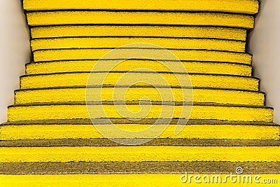 Yellow heat insulation material, texture of the euroblock in a hardware store, building material Stock Photo