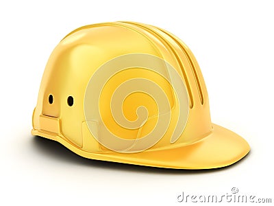 Yellow helmet worker Cartoon Illustration