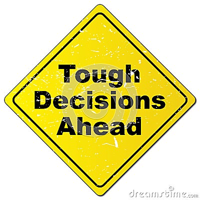 Tough decisions ahead Vector Illustration