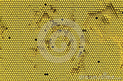 Yellow Hive Pixel Map texture background Stock Photo