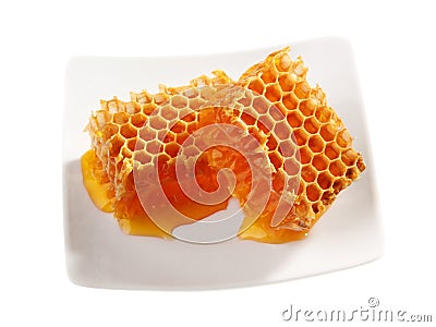 Yellow honeycomb wax Stock Photo