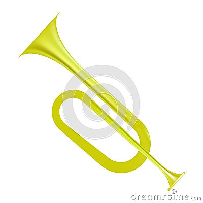 Yellow Horn Vector Illustration