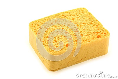 Yellow household sponge Stock Photo