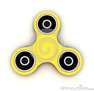 yellow isolated spinner Stock Photo