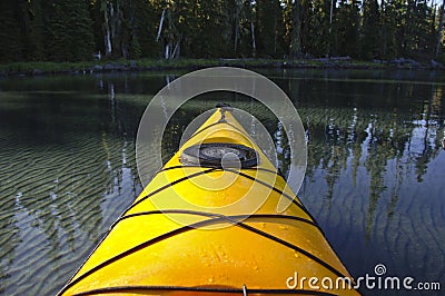 Yellow kayak Stock Photo