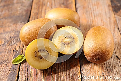 Yellow kiwi Stock Photo