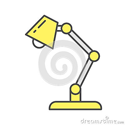 yellow lamp. Vector Illustration