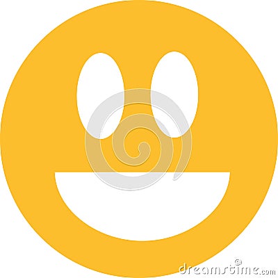 Yellow laughing smiley Vector Illustration