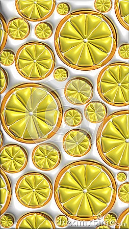 yellow Lemon soft convex on white background Stock Photo