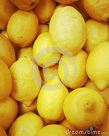 Yellow lemons fruits health vitamin c Stock Photo