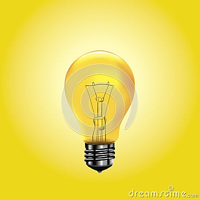 Yellow Light Bulb Stock Photo