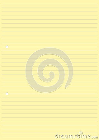 Yellow Line Paper Sheet. Vector Illustration
