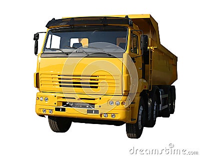 Yellow lorry Stock Photo