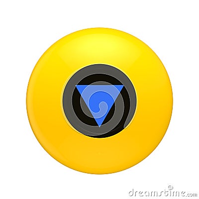 Yellow Magic Ball with Empty Prediction for Your Design. 3d Rendering Stock Photo