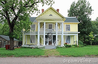 Yellow Mansion Editorial Stock Photo