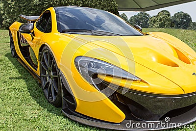 Yellow McLaren Front Side Editorial Stock Photo