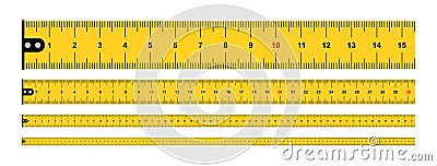 Yellow Measure Tape Vector Illustration