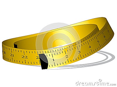 Yellow measuring tape Vector Illustration