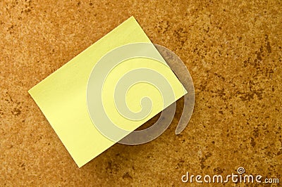 Yellow memo stick. Stock Photo