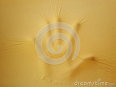 On yellow memory foam pillow Stock Photo