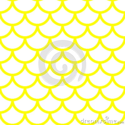 Yellow mermaid pattern Vector Illustration