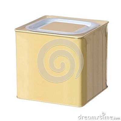 Yellow metal box Stock Photo