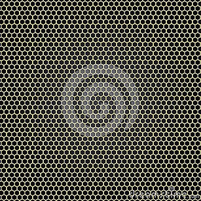 Yellow metal grille honeycomb Vector Illustration