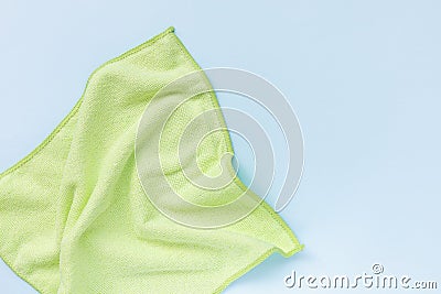 Yellow microfiber cloth for cleaning and dusting Stock Photo