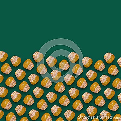 Yellow Mineral Gemstones composition 3D illustration Render. Cartoon Illustration