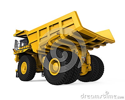 Yellow Mining Truck Stock Photo