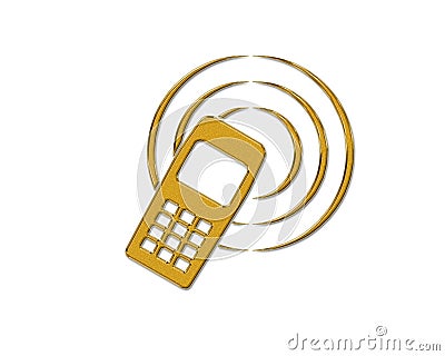 Yellow mobile Stock Photo