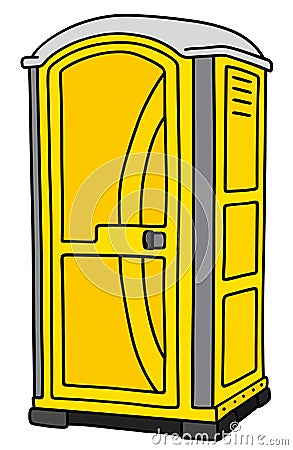 Yellow mobile toilet Vector Illustration