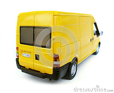 Yellow Model Car - Van. Hobby, Collection Stock Photo