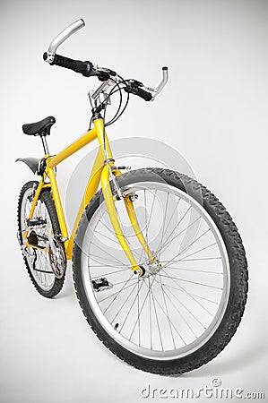 Yellow Mountain Bicycle Stock Photo