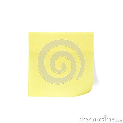 Yellow notepad memo stick Stock Photo