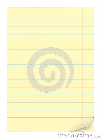 Yellow notepad sheets Vector Illustration