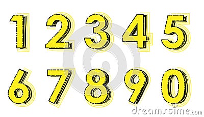 Yellow Numbers Stock Photography - Image: 27183172