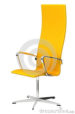Yellow office chair Stock Photo